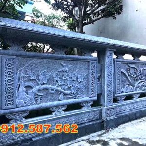 Lan can đá đẹp – Lan can nhà thờ, chùa, từ đường chế tác tinh xảo Mẫu 53