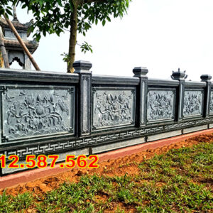 Lan can đá đẹp – Lan can nhà thờ, chùa, từ đường chế tác tinh xảo Mẫu 56