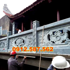 Lan can đá đẹp – Lan can nhà thờ, chùa, từ đường chế tác tinh xảo Mẫu 59