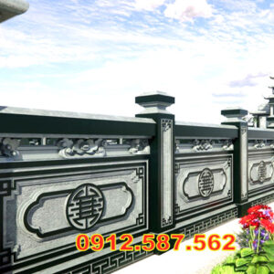 Lan can đá đẹp – Lan can nhà thờ, chùa, từ đường chế tác tinh xảo Mẫu 60