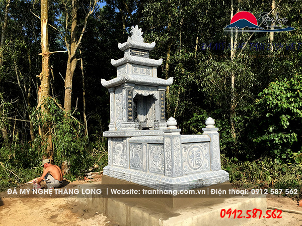Xây mộ đá 3 mái đao cho gia tiên tại Đồng Nai, Bà Rịa - Vũng Tàu