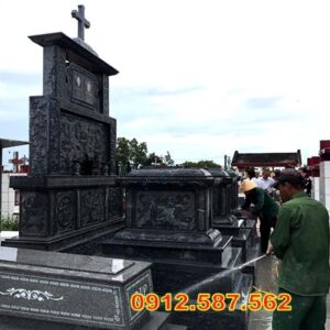 Mộ đá Công giáo – Mẫu mộ đẹp cho người theo đạo Thiên Chúa - Mẫu 01
