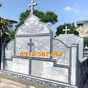 Mộ đá Công giáo – Mẫu mộ đẹp cho người theo đạo Thiên Chúa - Mẫu 03