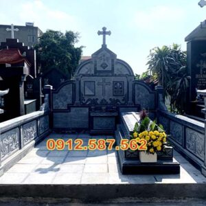 Mộ đá Công giáo – Mẫu mộ đẹp cho người theo đạo Thiên Chúa - Mẫu 04