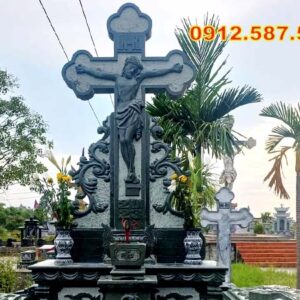 Mộ đá Công giáo – Mẫu mộ đẹp cho người theo đạo Thiên Chúa - Mẫu 06