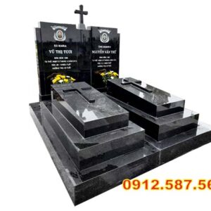 Mộ đá Công giáo – Mẫu mộ đẹp cho người theo đạo Thiên Chúa - Mẫu 08