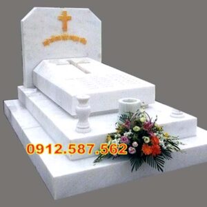Mộ đá Công giáo – Mẫu mộ đẹp cho người theo đạo Thiên Chúa - Mẫu 14