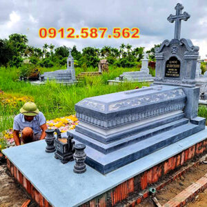 Mộ đá Công giáo – Mẫu mộ đẹp cho người theo đạo Thiên Chúa - Mẫu 18