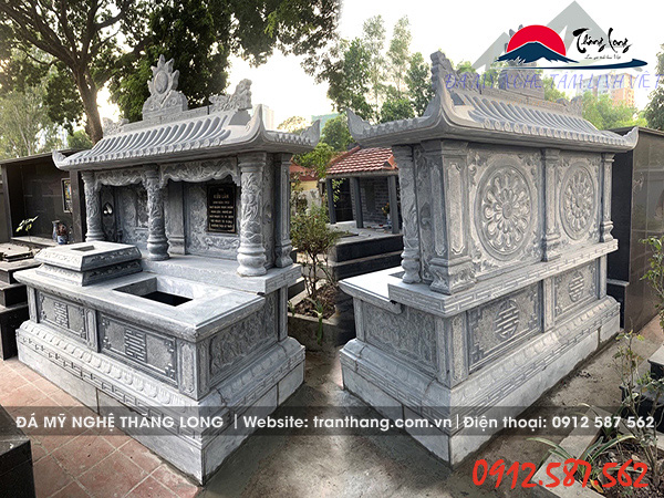  Mẫu mộ đôi đẹp bằng đá xanh bán tại Quảng Nam, Bình Định, Bình Thuận