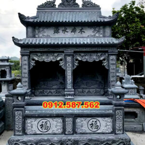 Mộ đá đôi – Mẫu mộ đá đẹp cho gia tiên, chế tác tinh xảo - Mẫu 20