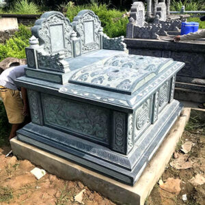 Mộ đá đôi – Mẫu mộ đá đẹp cho gia tiên, chế tác tinh xảo - Mẫu 27
