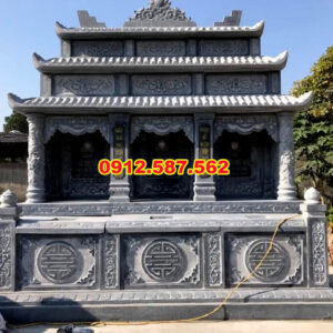Mộ đá đôi – Mẫu mộ đá đẹp cho gia tiên, chế tác tinh xảo - Mẫu 32
