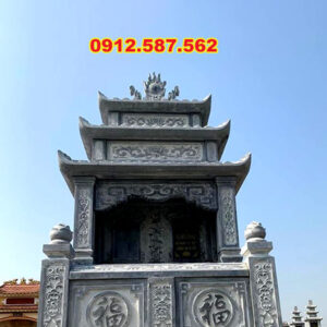 Mộ đá đôi – Mẫu mộ đá đẹp cho gia tiên, chế tác tinh xảo - Mẫu 33