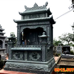 Mộ đá đôi – Mẫu mộ đá đẹp cho gia tiên, chế tác tinh xảo - Mẫu 40