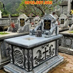 Mộ đá đơn giản – Mẫu mộ đá đẹp, bền chắc, giá hợp lý - Mẫu 01