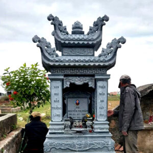 Mộ đá hai mái | Đá Thăng Long | Mẫu 008