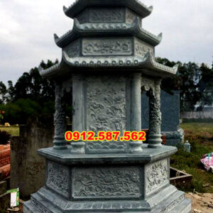 Mẫu mộ đá lục giác đẹp | Đá Thăng Long | Mẫu 003