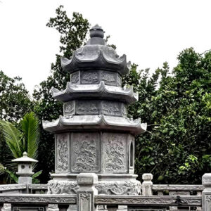 Mẫu mộ đá lục giác đẹp | Đá Thăng Long | Mẫu 006