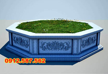Mộ đá lục giác phong thủy chạm khắc tinh xảo