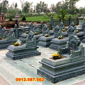 Mẫu mộ đá tam cấp đẹp | Đá Thăng Long | Mẫu 001
