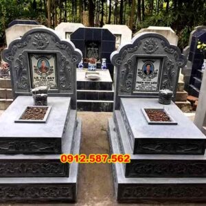 Mẫu mộ đá tam cấp đẹp | Đá Thăng Long | Mẫu 008