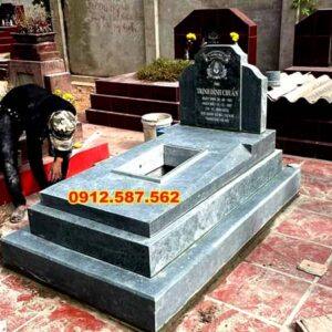 Mẫu mộ đá tam cấp đẹp | Đá Thăng Long | Mẫu 012