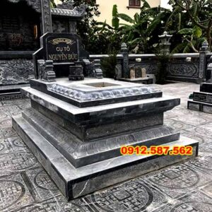 Mẫu mộ đá tam cấp đẹp | Đá Thăng Long | Mẫu 014