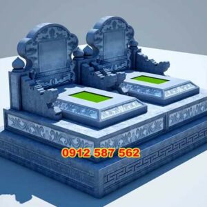 Mẫu mộ đá tam cấp đẹp | Đá Thăng Long | Mẫu 020