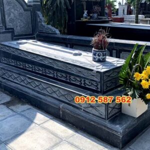 Mẫu mộ đá tam cấp đẹp | Đá Thăng Long | Mẫu 021