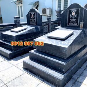 Mẫu mộ đá tam cấp đẹp | Đá Thăng Long | Mẫu 025