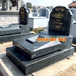 Mẫu mộ đá tam cấp đẹp | Đá Thăng Long | Mẫu 027