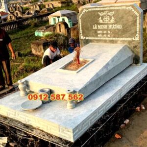 Mẫu mộ đá tam cấp đẹp | Đá Thăng Long | Mẫu 031