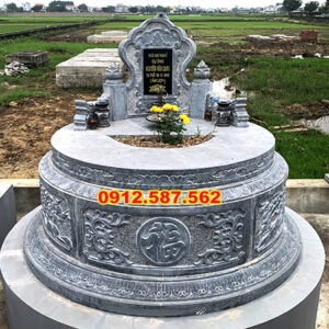 Mộ đá tròn – Mẫu mộ đá độc đáo, mang ý nghĩa phong thủy | Đá Thăng Long | Mẫu 003