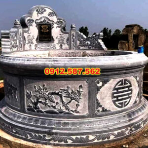 Mộ đá tròn – Mẫu mộ đá độc đáo, mang ý nghĩa phong thủy | Đá Thăng Long | Mẫu 017
