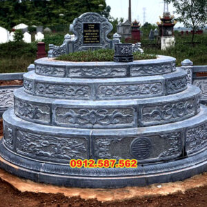 Mộ đá tròn – Mẫu mộ đá độc đáo, mang ý nghĩa phong thủy | Đá Thăng Long | Mẫu 018