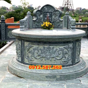 Mộ đá tròn – Mẫu mộ đá độc đáo, mang ý nghĩa phong thủy | Đá Thăng Long | Mẫu 021