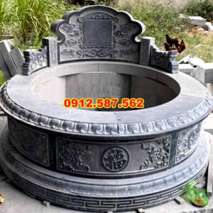 Mộ đá tròn đẹp, thiết kế độc đáo mang ý nghĩa phong thủy – Đá Mỹ Nghệ Thăng Long – Mẫu 026