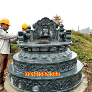 Mộ đá tròn – Mẫu mộ đá độc đáo, mang ý nghĩa phong thủy | Đá Thăng Long | Mẫu 040