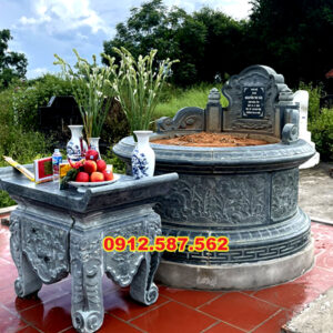Mộ đá tròn – Mẫu mộ đá độc đáo, mang ý nghĩa phong thủy | Đá Thăng Long | Mẫu 048