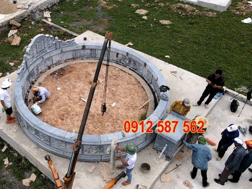 Thiết kế mộ đá tròn & thi công trọn gói – Chuẩn phong thủy, bàn giao tận nơi