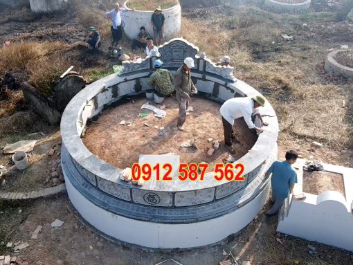 Mộ tròn đá xanh đen – Tư vấn mẫu đẹp, báo giá minh bạch, chất lượng cao