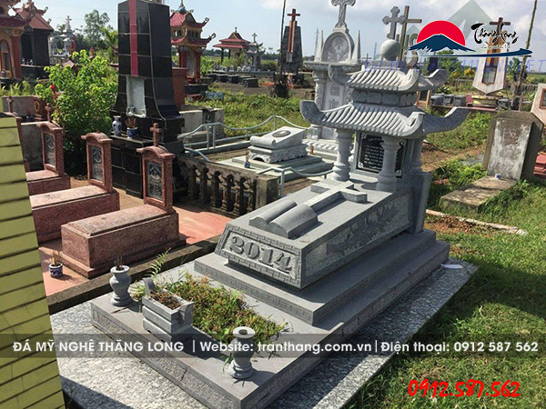 Mộ Đá Hai Mái | Đá Mỹ Nghệ Thăng Long | Mẫu – 011 Mộ Đá Hai Mái | Đá Mỹ Nghệ Thăng Long