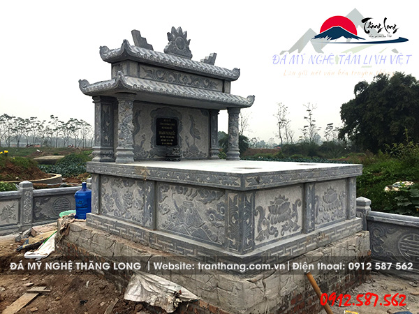 Mộ Đá Hai Mái | Đá Mỹ Nghệ Thăng Long | Mẫu – 012 Mộ Đá Hai Mái | Đá Mỹ Nghệ Thăng Long