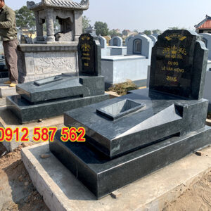 Mộ đá hoa cương granite đẹp | Đá Thăng Long | Mẫu 026