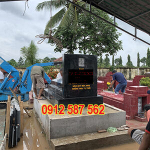 Mộ đá hoa cương granite đẹp | Đá Thăng Long | Mẫu 027