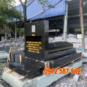 Mộ đá hoa cương granite đẹp | Đá Thăng Long | Mẫu 028