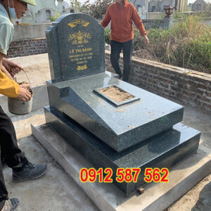Mộ đá hoa cương granite đẹp | Đá Thăng Long | Mẫu 032