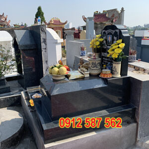 Mộ đá hoa cương granite đẹp | Đá Thăng Long | Mẫu 035