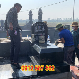 Mộ đá hoa cương granite đẹp | Đá Thăng Long | Mẫu 036
