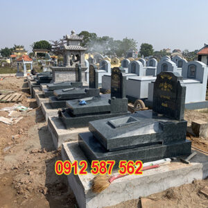 Mộ đá hoa cương granite đẹp | Đá Thăng Long | Mẫu 039